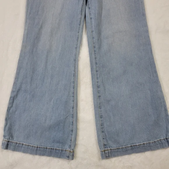 Pilcro and The Letterpress Anthropologie Wide Leg Belted Palazzo Jeans size 31 - Picture 4 of 12